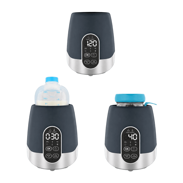 Babymoov Nutri Smart digitális cumisüveg-melegítő cumisüveggel és bébiételes üveggel